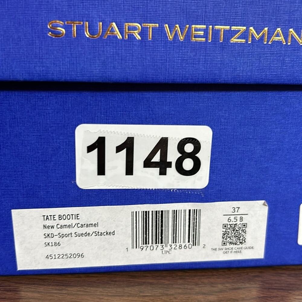 Stuart Weitzman Tate Suede Pointed Toe Western Boot Short Shaft Caramel NEW 6.5 - Picture 10 of 10